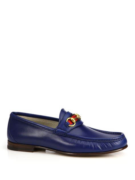 gucci loafers men blue